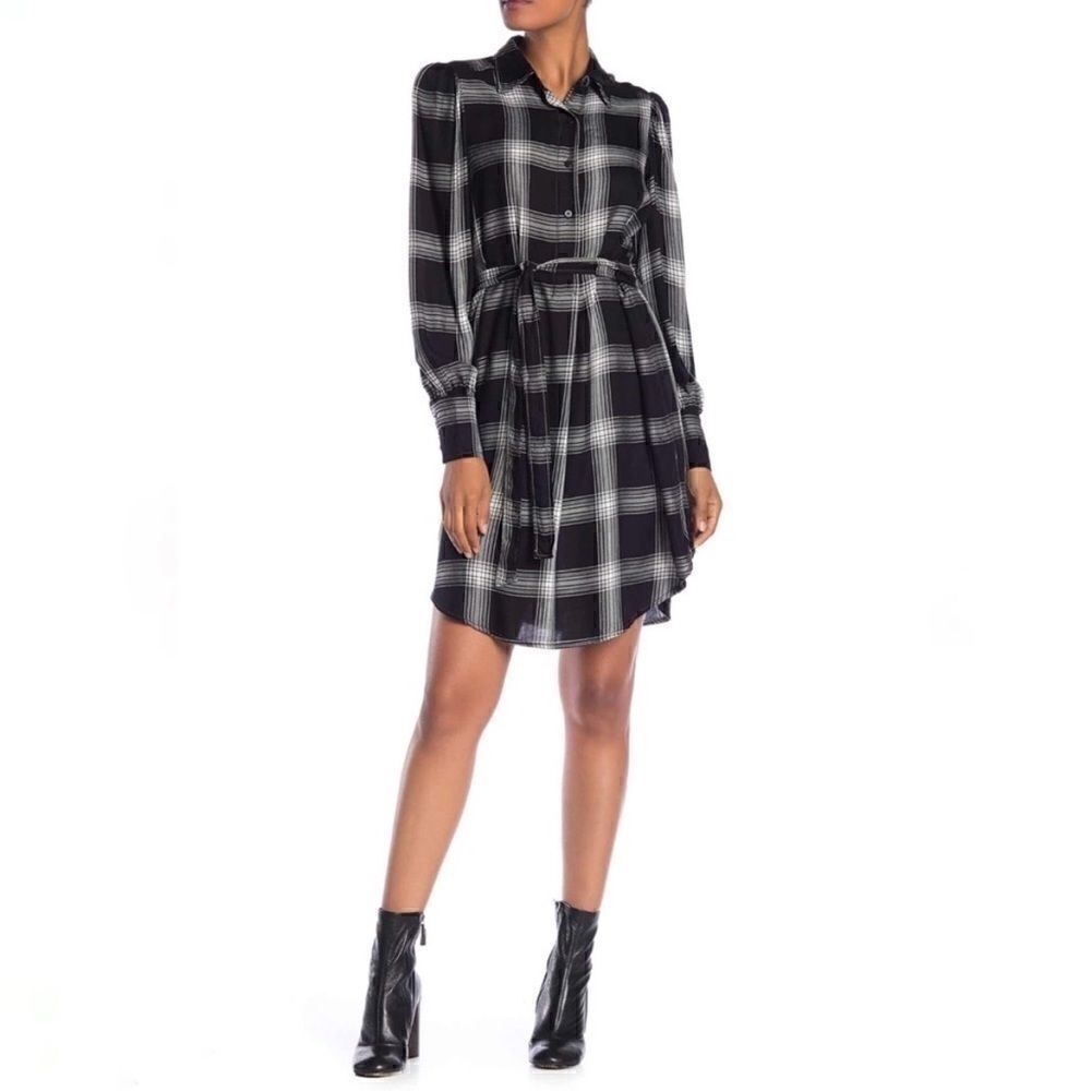 𝅺nwt Max Studio plaid button shirt dress sz medium